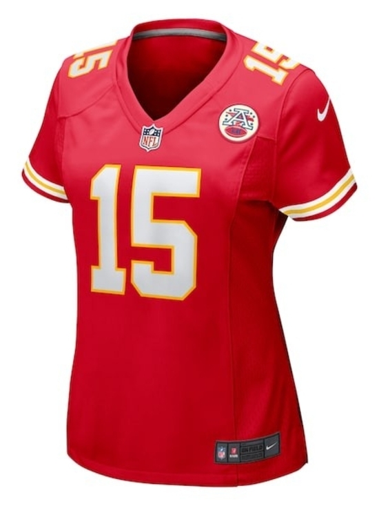 Nike Tops - Nike Woman's Red Football Jersey with White & Yellow Accents #15